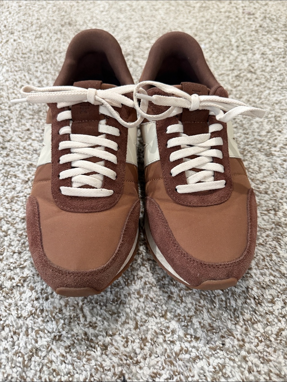 Unisex Brown Retro Running Sneakers Kizik Hands Free